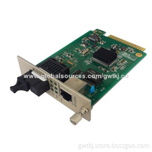 1,000M card type fiber media converter, SC/20KM, stable performance